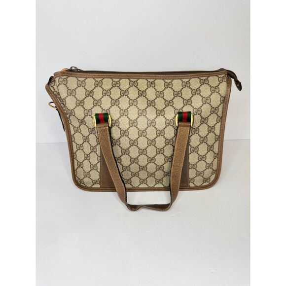 Gucci Handbags - Vintage Gucci GG Supreme Web Sherry Line PVC Boston Bag Purse Italy